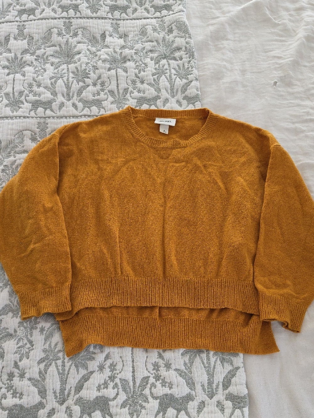 Monki Golden Mustard Crewneck Sweater